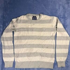 American Rag grey striped sweater men Size L